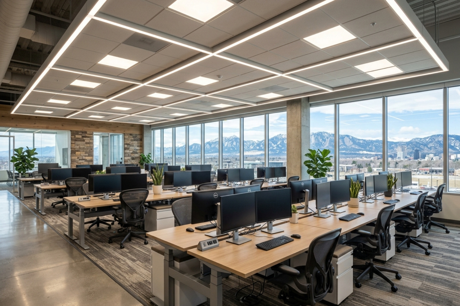 commercial led installation Denver office space - commercial led installation